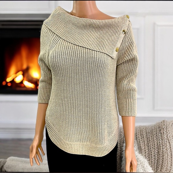 89th & Madison 3/4 Sleeve Knit Cowl Neck Sweater - Picture 2 of 16